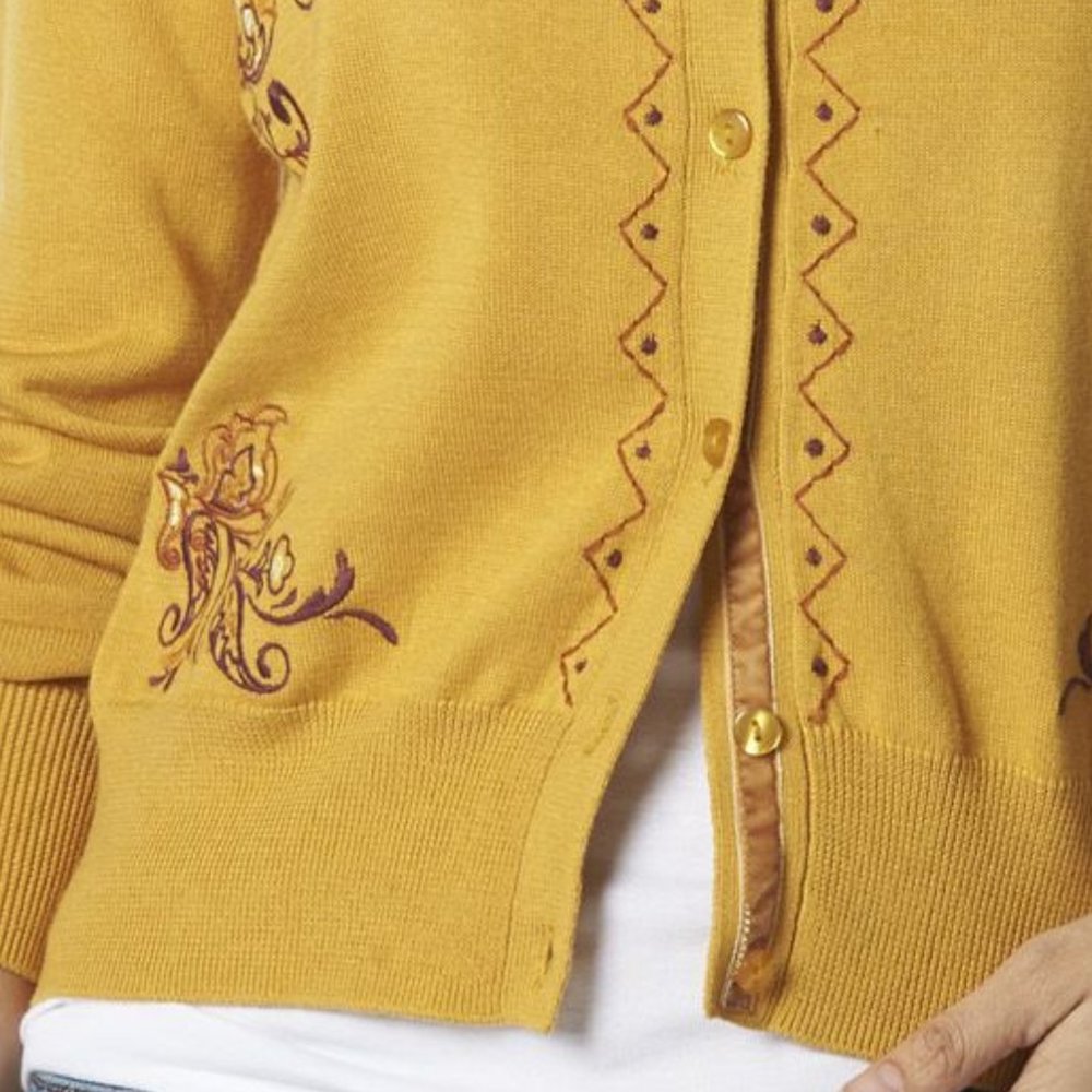 Embroidered Button Down Cardigan (Nwot) - image 5